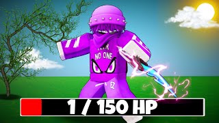 Roblox Bedwars, BUT I can’t take ANY DAMAGE (MOBILE EDITION)