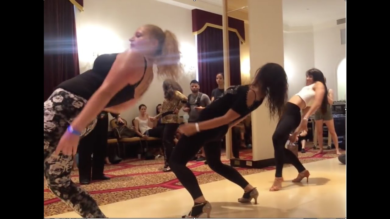 Salsa Calor (Jen) assisting Eddie Torres  -  Mambo Shines - New York Salsa Congress 2015