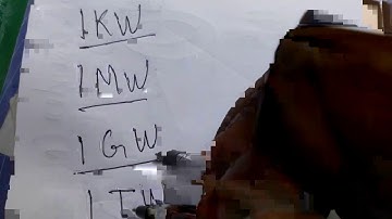 KW, MW, GW and TW converted into Watt Power unit