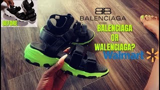 CHEAP AF DIY DESIGNER SANDALS?! | EASY CUSTOM PAINTING MIDSOLE | SLIME SZN