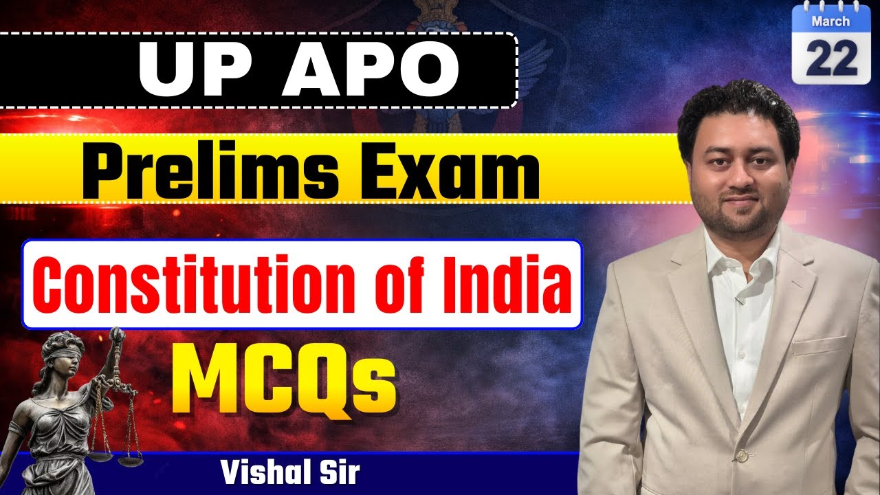 Constitution of India MCQs for UP APO || UP APO Prelims || UP APO 2025 