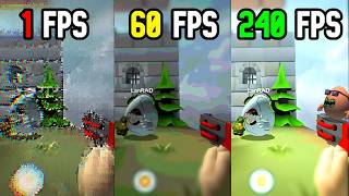 Shell Shockers 1 FPS vs 60 FPS vs 240 FPS!