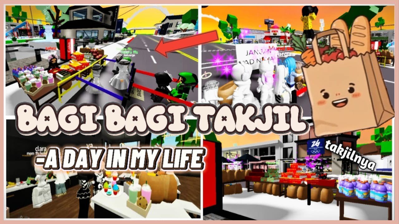 Один день из моей жизни раздаёт бесплатные такджилы на карте Брукхейвен 🏡🍲||Roblox Индонезия 🇮🇩