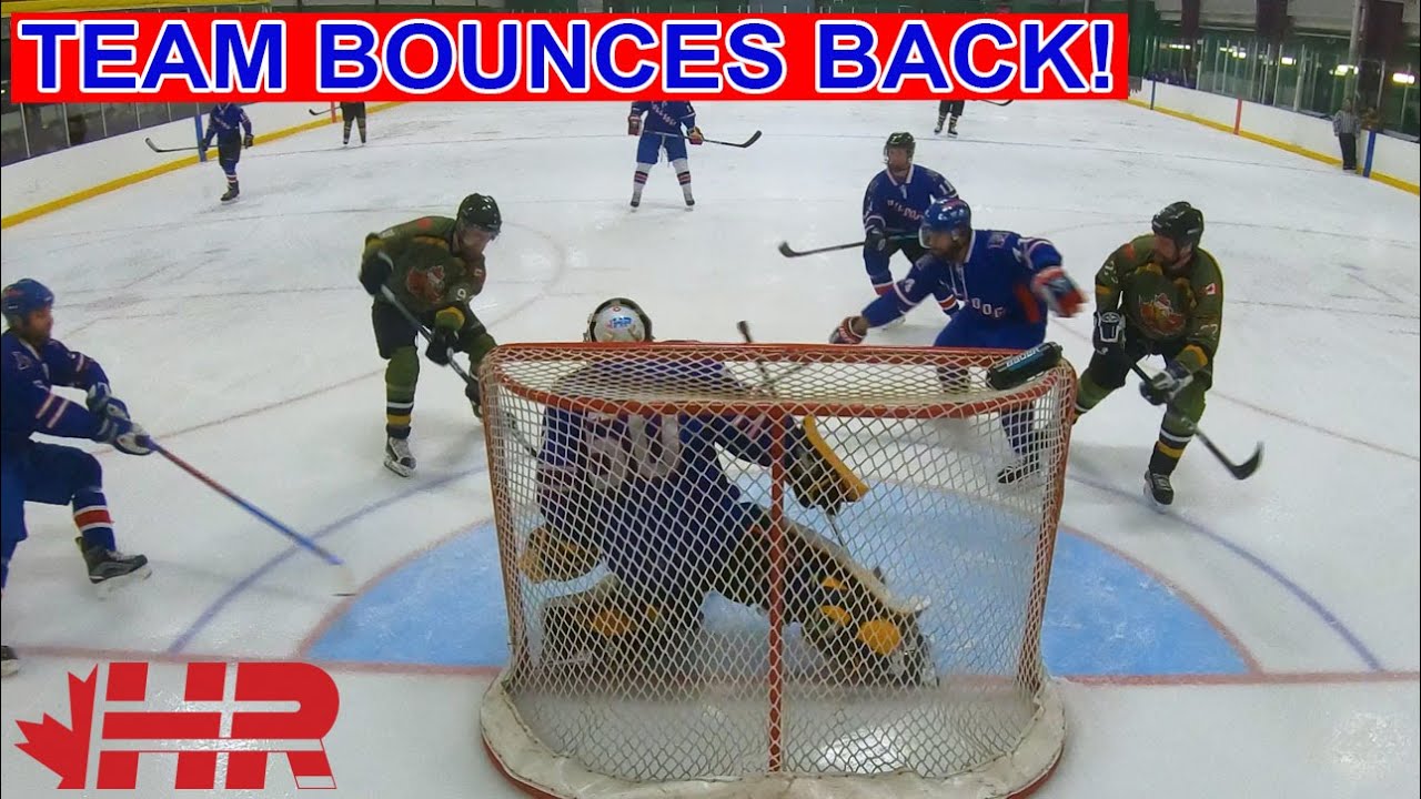 Team bounces back! Bulldogs beer league hockey goalie GoPro YouTube