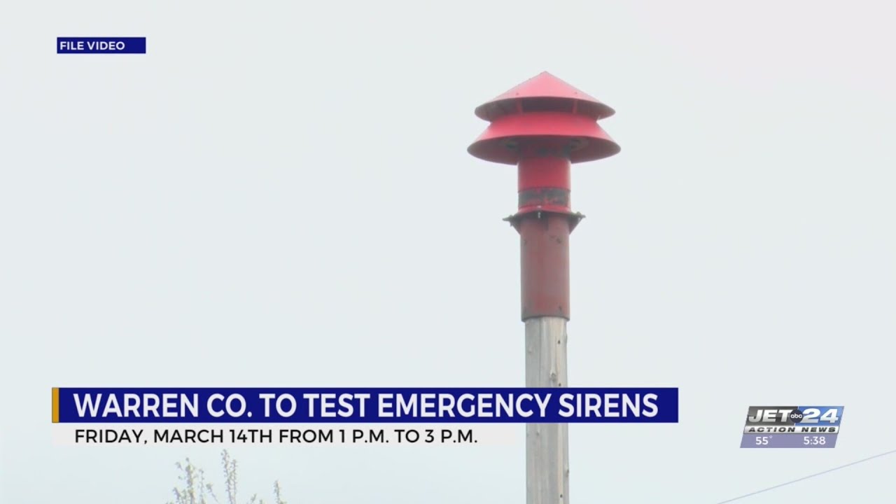 Warren County to test emergency sirens - YouTube
