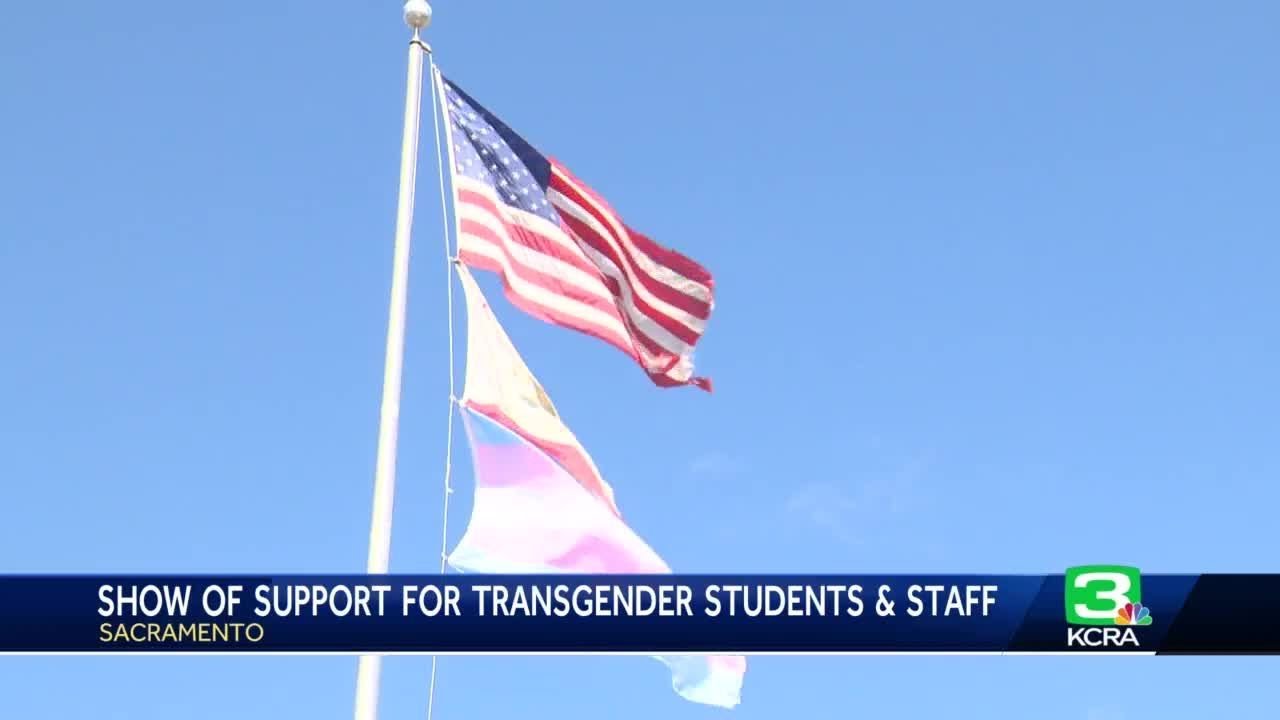 Sacramento schools raise flag to show support for transgender students, staff