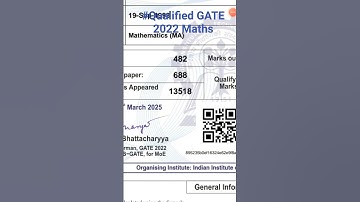 Qualified GATE 2022 Maths in 1st attempt with AIR 688 #csir #gate #exam