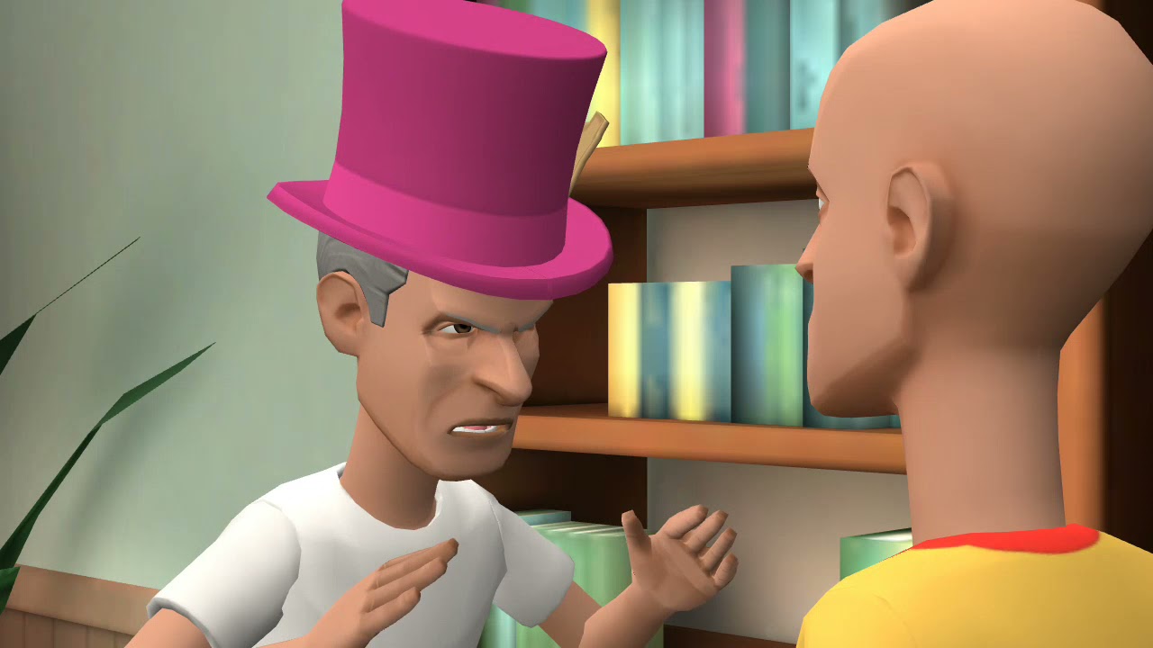 Caillou pees his pants at school/grounded - YouTube