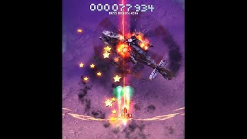 Sky Force Reloaded- Stage 1 Nightmare gameplay 💀 Perfect run 🏆 No power ups  🤖 Laser whip