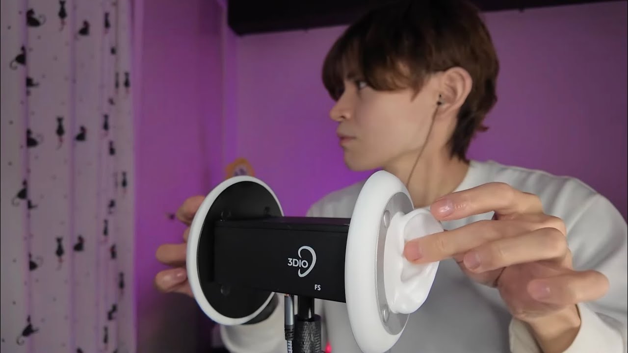 【ASMR】不規則で雑な強耳”オイル”マッサージ Irregular and rough ear oil massage【3DIO】