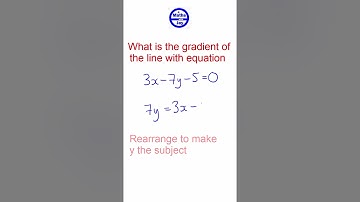 Gradient of straight line