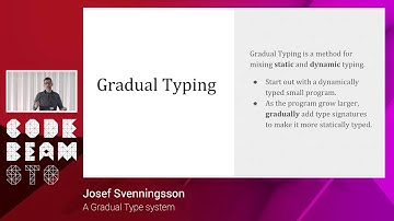Josef Svenningsson - A gradual type system - Code BEAM STO