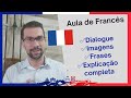 Aprenda francês com diálogo - Com imagens, frases e explicação na tela