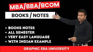 MBA BBA BCom Notes &amp; Books | Graphic Era University Complete Study Material 2026