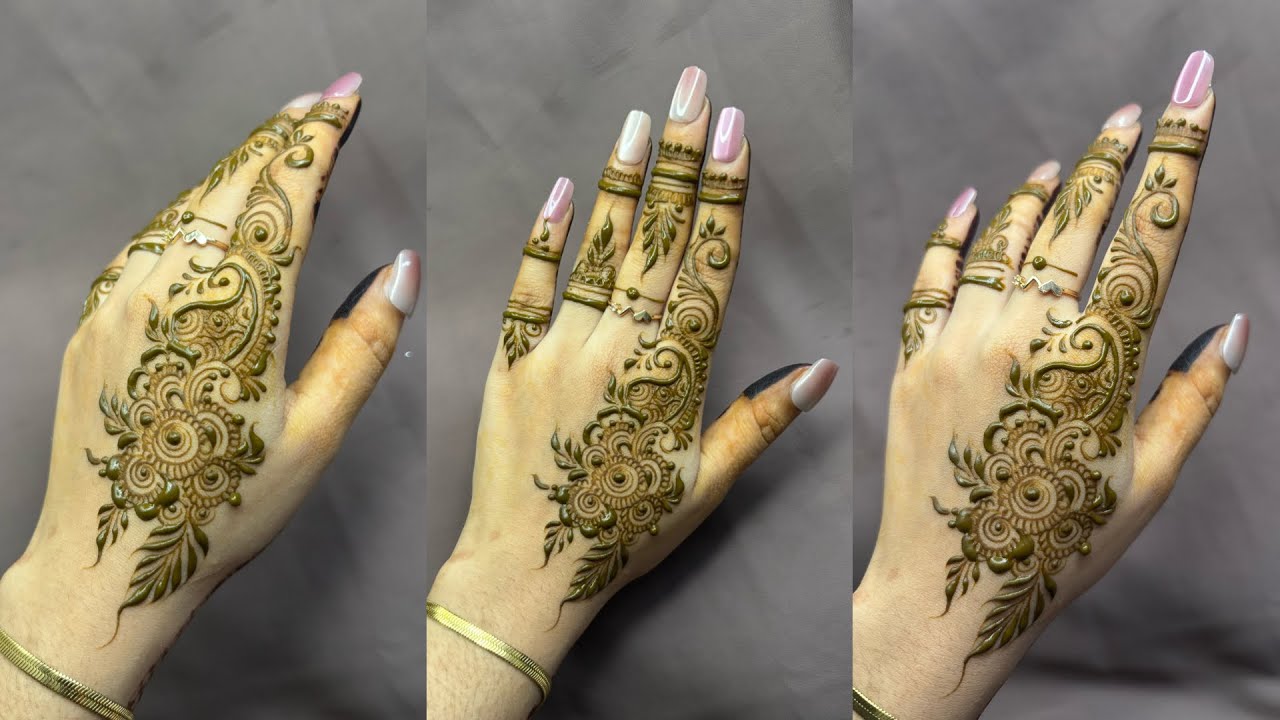 Simple Arabic henna design || Latest henna design || Eid henna design🌿❤️ 