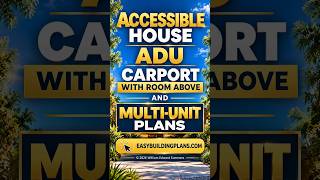 Accessible ADU, house plans, Income Real Estate, Carport with a Room Above #realestateinvesting