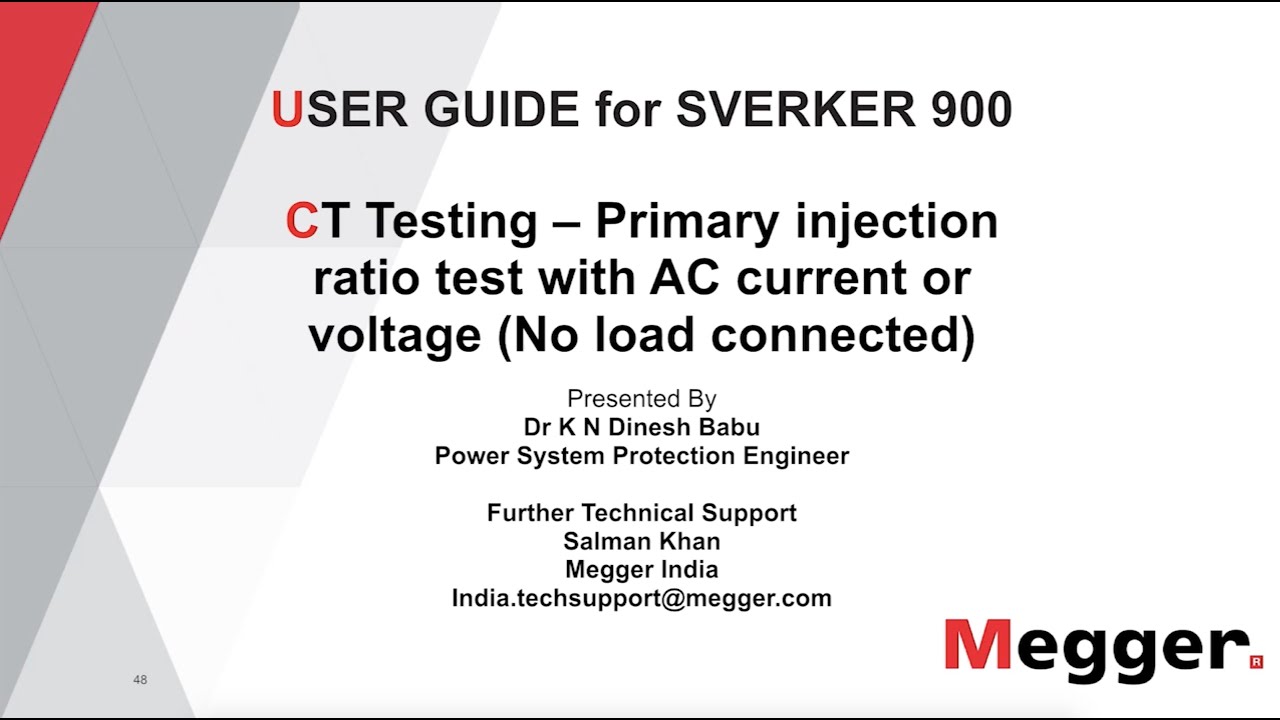 CT Testing - Primary injection ratio test with AC current or voltage