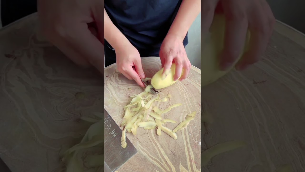How to Clean Potato Trick . Chinese Style . 