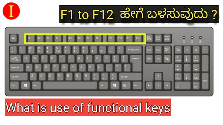 What are the uses of  Functional Keys F1 to F12 in Keyboard | Basic Computer Knowledge