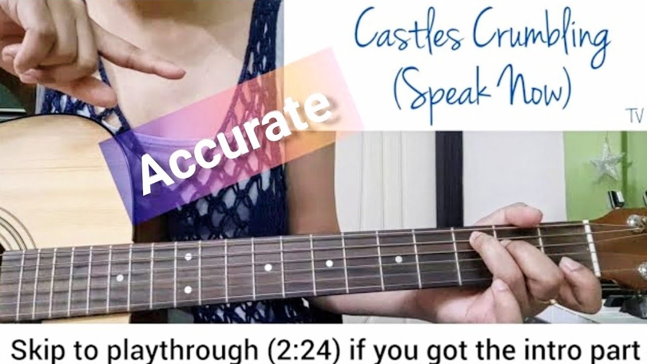 Taylor Swift - Castles Crumbling Guitar Tutorial (Accurate Chords and Play-through)