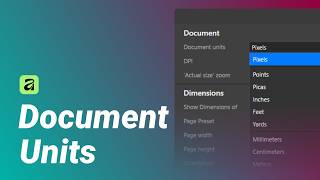 How to Change Document Units in Affinity