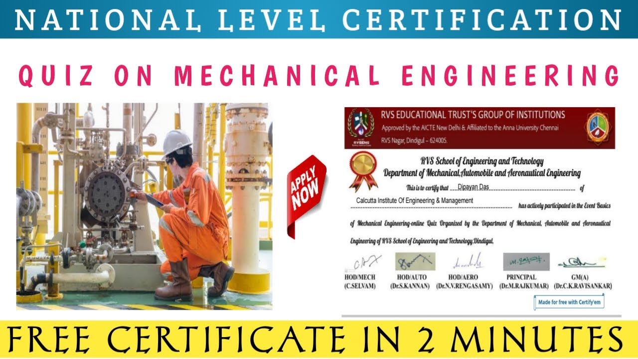 Basic Mechanical Engineering Quiz Mechanical Engineering Top 20