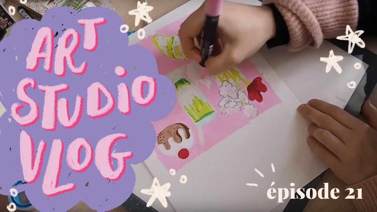 ART STUDIO VLOG / ép 21 / ILLUSTRATION / CALME & APAISANT / productive ...