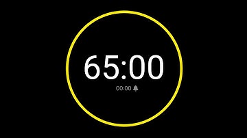 65 Minute Countdown Timer with Alarm / iPhone Timer Style