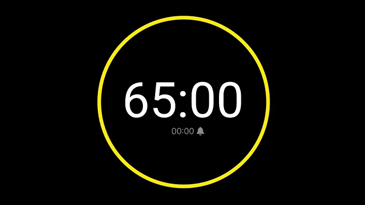 65 Minute Countdown Timer with Alarm / iPhone Timer Style