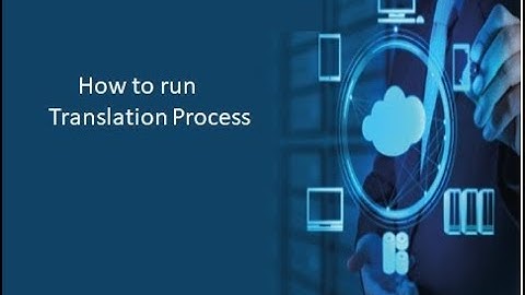 Oracle GL Translation Process
