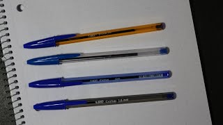 Bic Cristal Ballpoint Pen Comparison: Fine, Classic, Soft, Bold