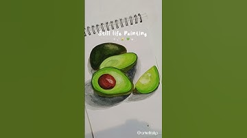 Avocado drawing 🥑 Still life drawing #fruit #creative #art #painting #shorts #stilllife #avocado