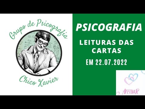 Leitura das Cartas Psicografadas em 22/07/2022 | Grupo Chico Xavier