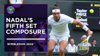 Rafael Nadal Breaks Serve In The Fifth Set Wimbledon 2022