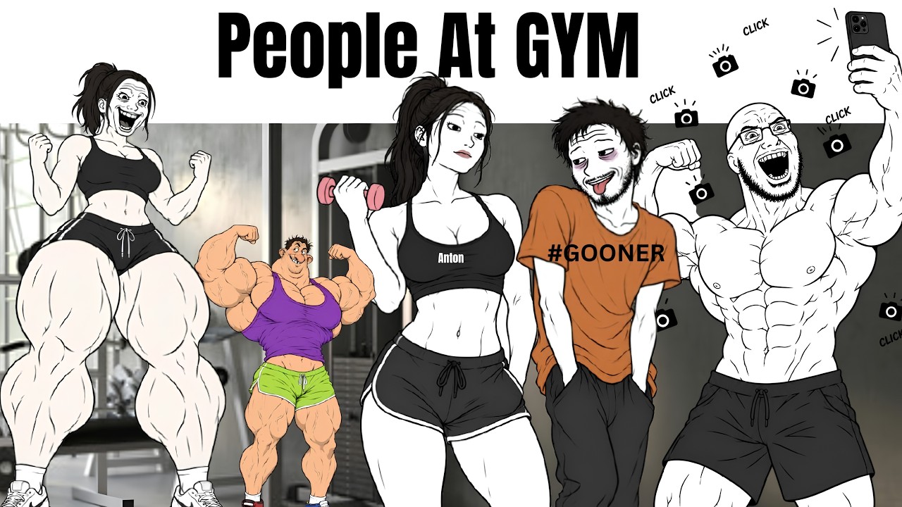 Developer Wojak Different Types of People at the Gym 💀 | Gym Memes & Wojak - YouTube
