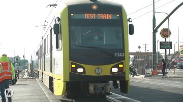 Train testing on the Crenshaw/LAX Transit Project