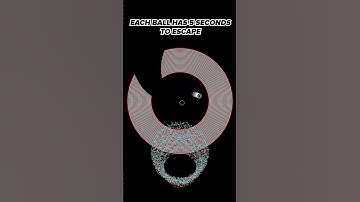 Can it escape? 🤔 #satisfyingvideo #physics #bouncingball