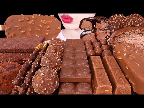 ASMR MUKBANG｜CHOCOLATE PARTY *ICE CREAM, RICE CAKE, MAGNUM, MALTESERS, M&M, SNACK 편의점 초콜릿 디저트 먹방