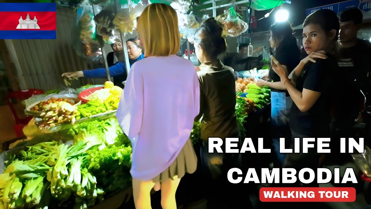 UNSEEN Street Market Walking Tour in Phnom Penh | Real Life In Cambodia & Street Food Scene 