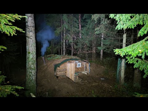 Into The Dugout In The Autumn Rain I Installed A New Stove In My Underground Home
