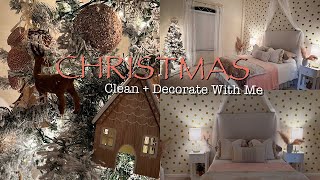 2022 CHRISTMAS CLEAN +DECORATE WITH ME || CHRISTMAS DECOR 2022|| Daughter’s bedroom 🎄
