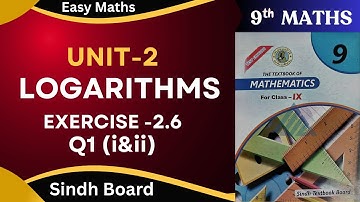 Exercise 2.6 Q1(i-ii) Without Scientific Calculator Class 9 Sindh Board New Mathematics by ms hina.