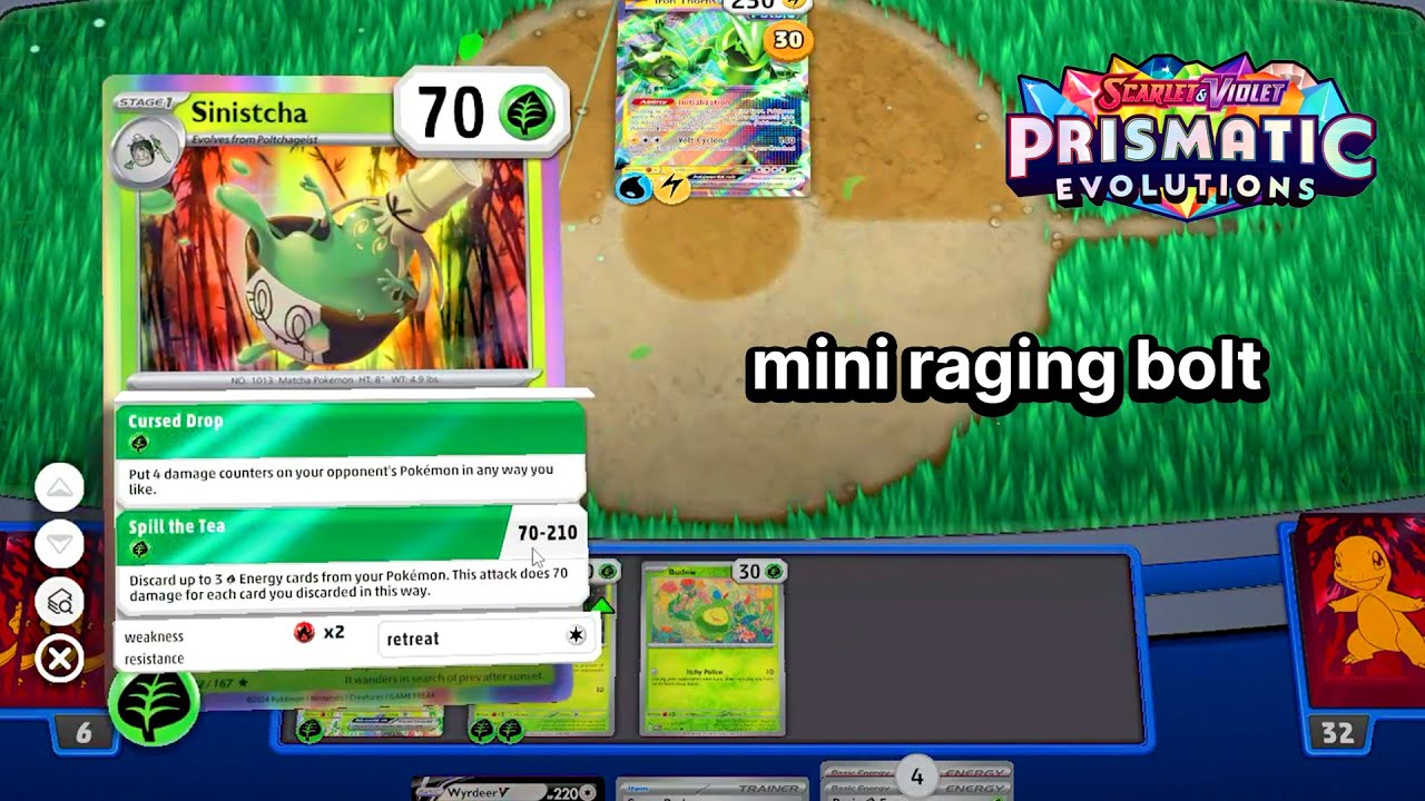 sinistcha spills piping hot tea