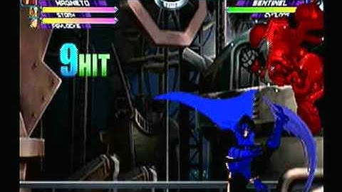 MvC2: Magneto - s hp xx Hyper Grav combo on Sentinel