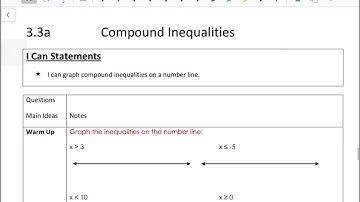 3.3a Compound Inequalities