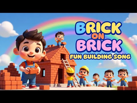 Brick on Brick | Fun Building Song for Kids | Cute Cartoon Rhyme - YouTube