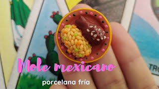 Mole mexicano/diy comida miniatura de porcelana fría.