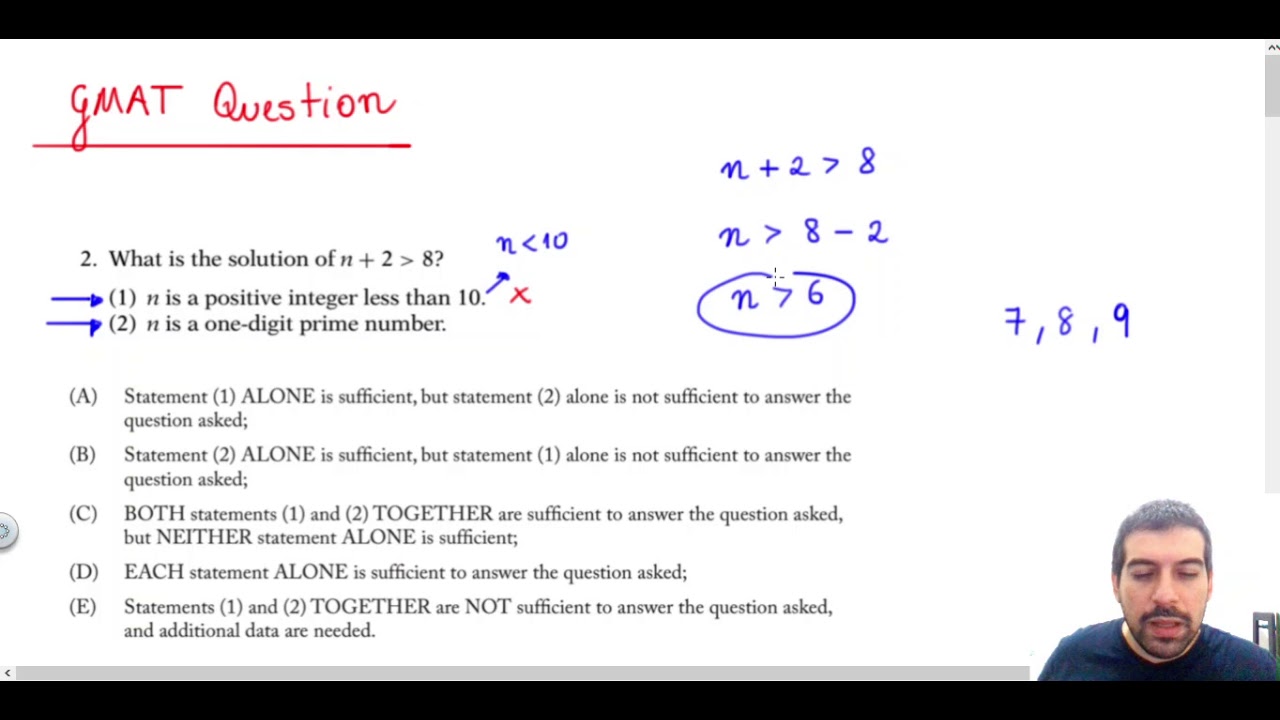 GMAT Quantitative Question 3 - YouTube