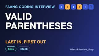 Valid Parentheses Explained | Stack | FAANG Coding Interview News