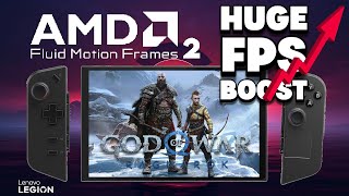 God of War Ragnarok Legion GO AFMF2 + RSR Gameplay #legiongo #gaming #godofwarragnarok
